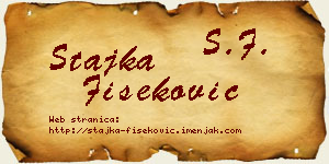 Stajka Fišeković vizit kartica